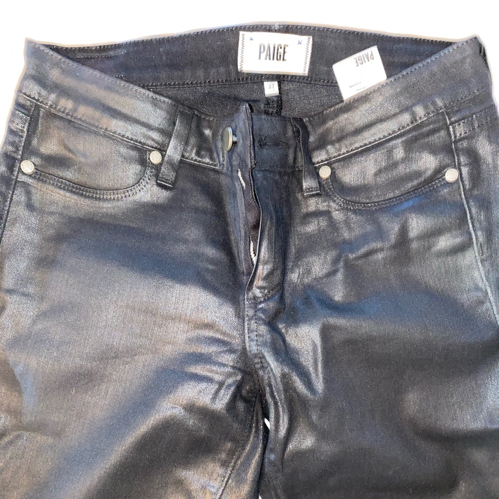 Paige black coated skinny jeans - 27